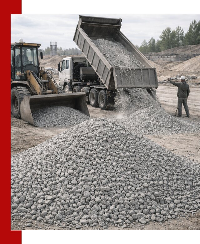 Доставка известнякового щебня фр. 5–20 в Набережных Челнах