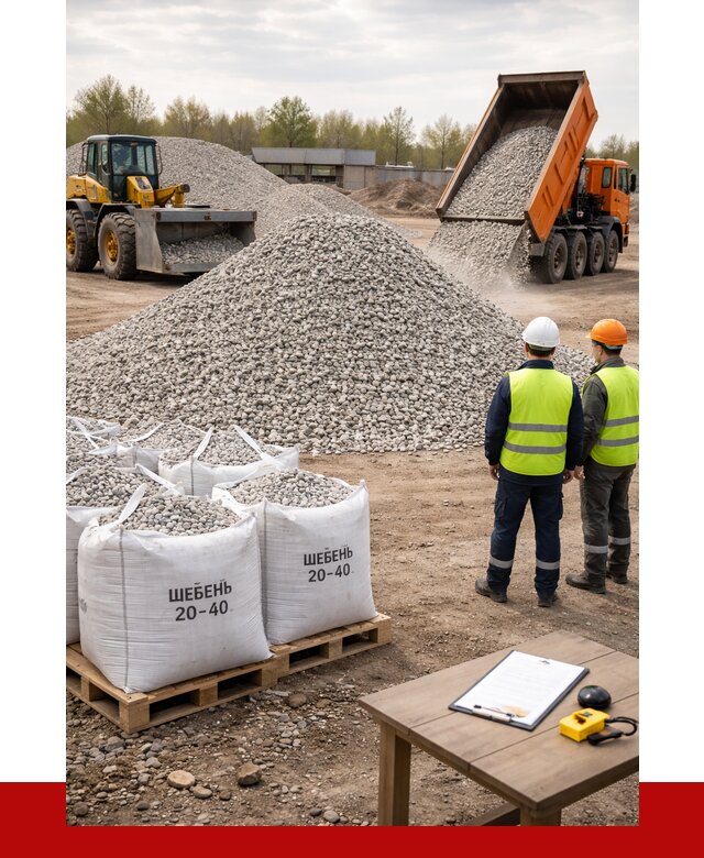 Известняковый щебень 20-40 в Набережных Челнах от 2133 р. ПРОНЕРУДНбр