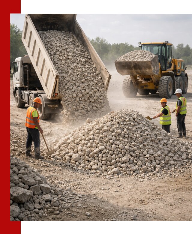 Доставка известнякового щебня фр. 40-70 в Набережных Челнах