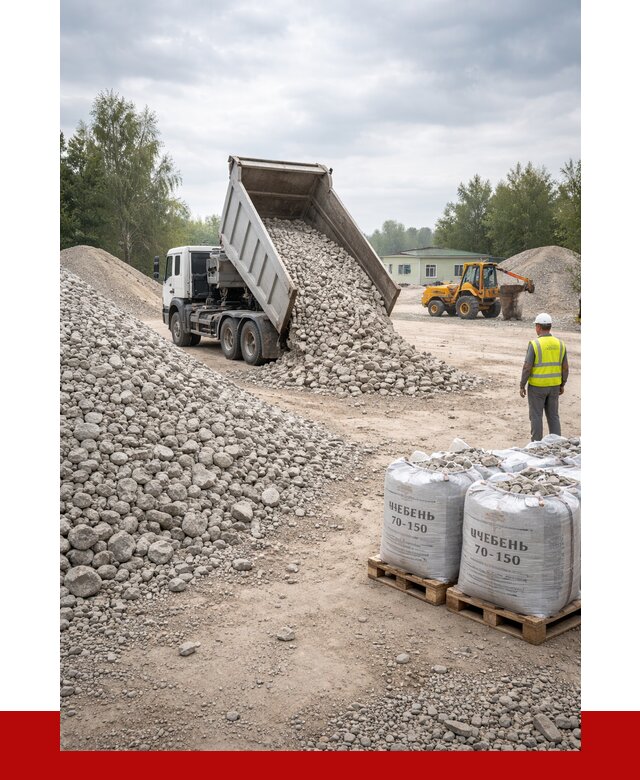 Известняковый щебень фракция 70-150 в Набережных Челнах от 1270 р. | ПРОНЕРУДНбр