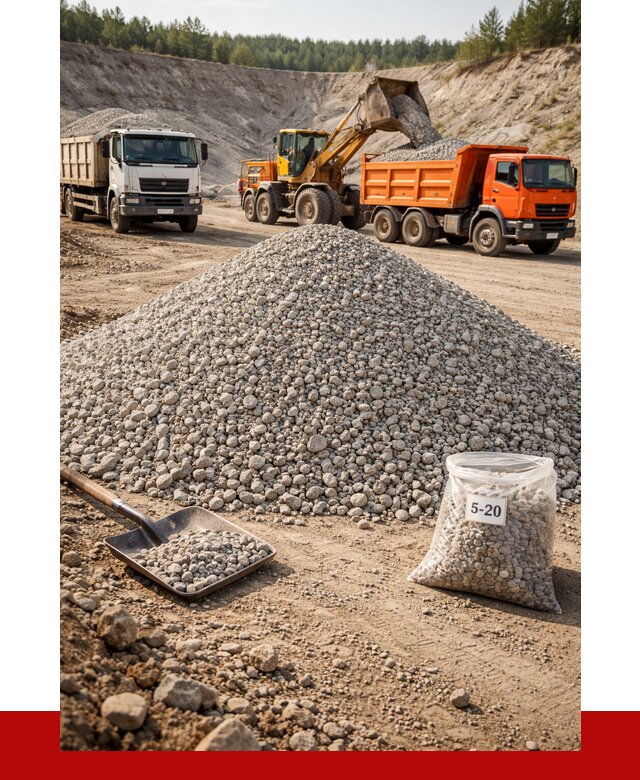 Доломитовый щебень фр. 5-20 в Набережных Челнах от 4266 р. | ПРОНЕРУДНбр