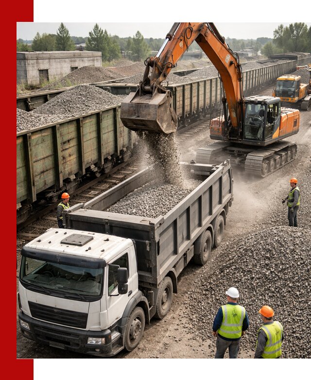 Железнодорожный щебень фракция 25–60 для поставок в Набережных Челнах