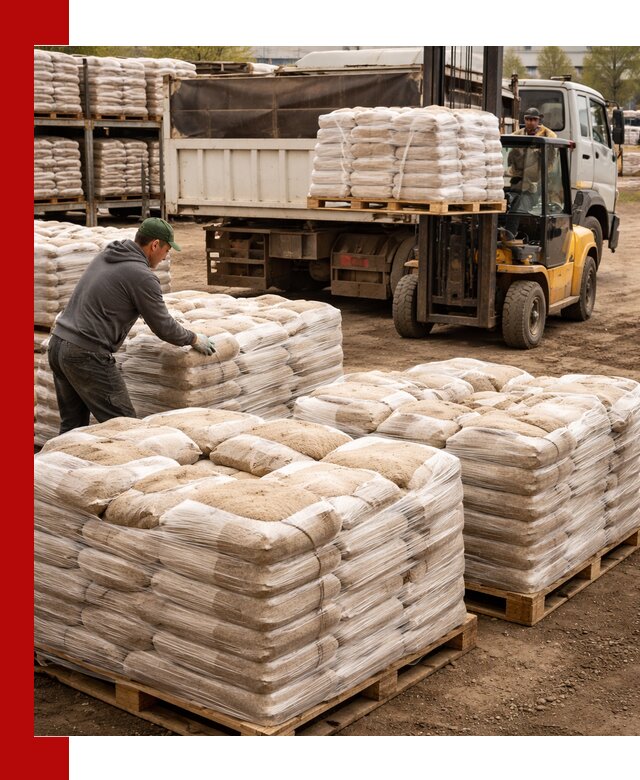 Карьерный песок в мешках с доставкой в Набережных Челнах