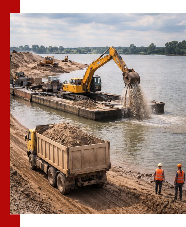 Намывной песок с доставкой в Набережных Челнах оптом и в розницу