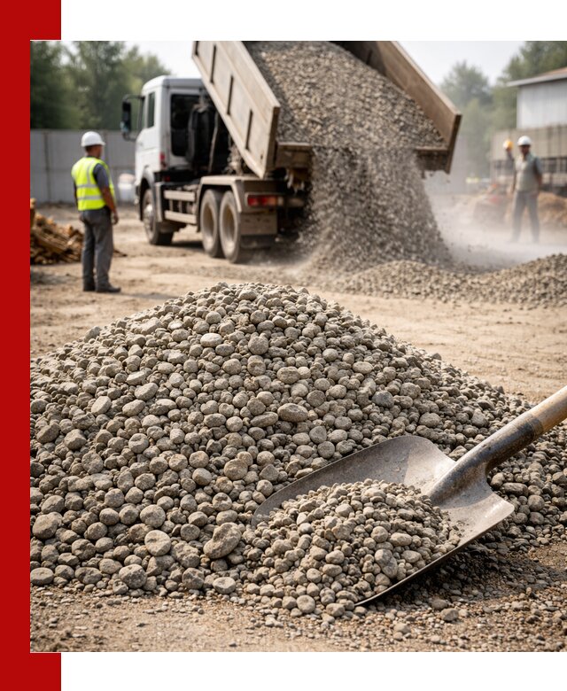 Доставка гравия фракции 20-40 в Набережных Челнах с самосвалами