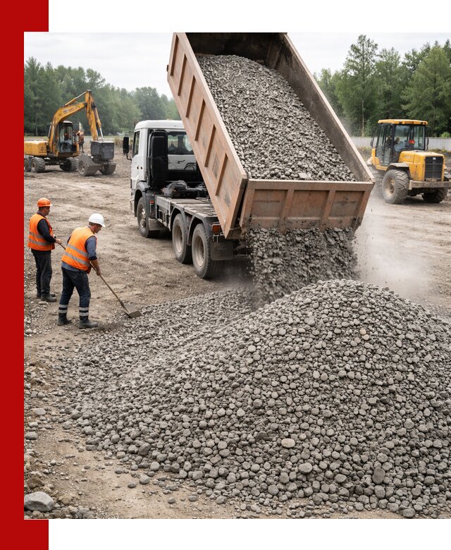 Доставка гравия фракции 40-70 в Набережных Челнах оптом и в розницу