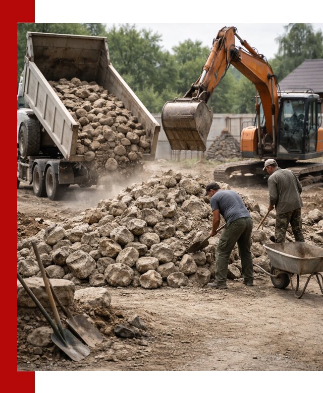 Доставка и разгрузка бутового камня в Набережных Челнах