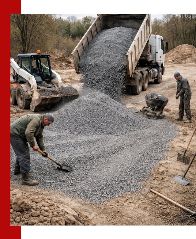 Отсев для подсыпки в Набережных Челнах — доставка и подсыпка на участок