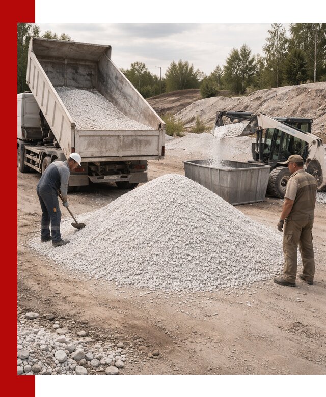 Доставка и продажа белой мраморной крошки в Набережных Челнах