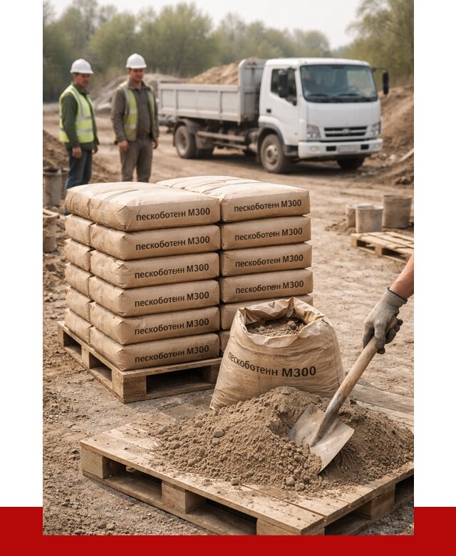 Пескобетон М300 в Набережных Челнах с доставкой от 4723 р. за куб | ПРОНЕРУДНбр