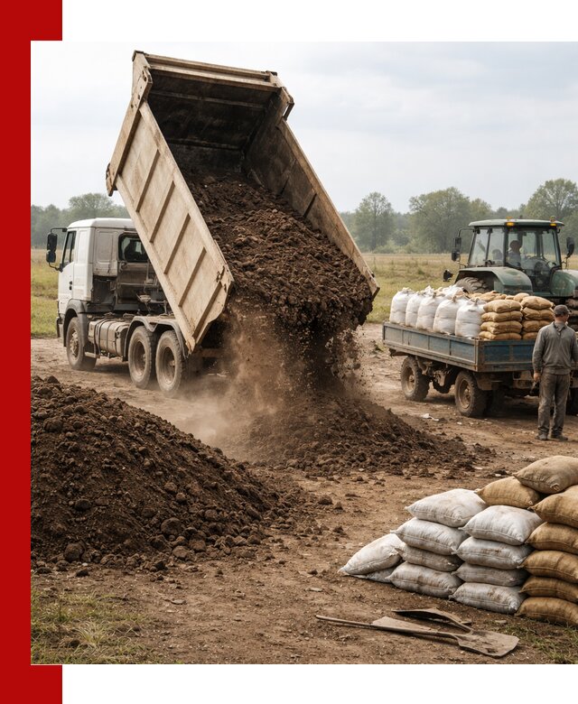Доставка грунта и удобрений оптом в Набережных Челнах для сельхоз и строительства