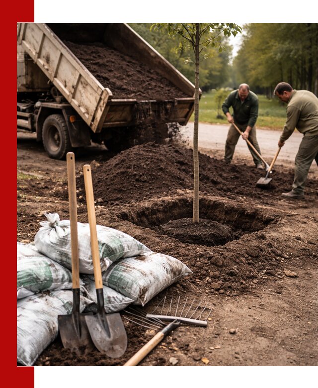 Грунт для посадки деревьев в Набережных Челнах — доставка и подготовка почвы
