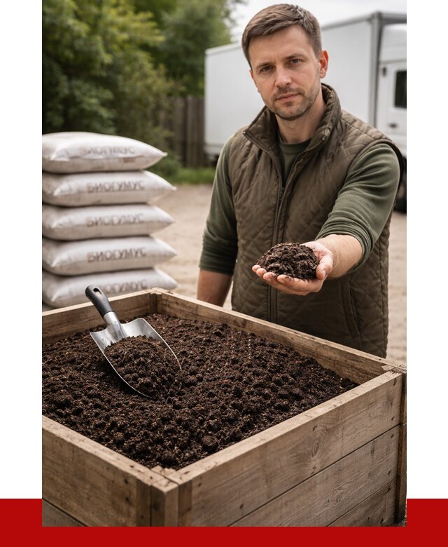 Купить биогумус в Набережных Челнах с доставкой от 8634 р. за куб | ПРОНЕРУДНбр