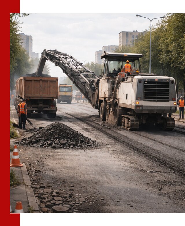 Фрезерованный асфальт в Набережных Челнах — удаление и вывоз старого покрытия