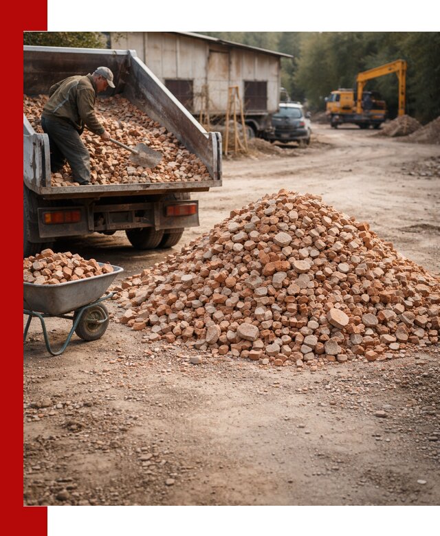 Доставка и подушка из боя кирпича с разгрузкой в Набережных Челнах