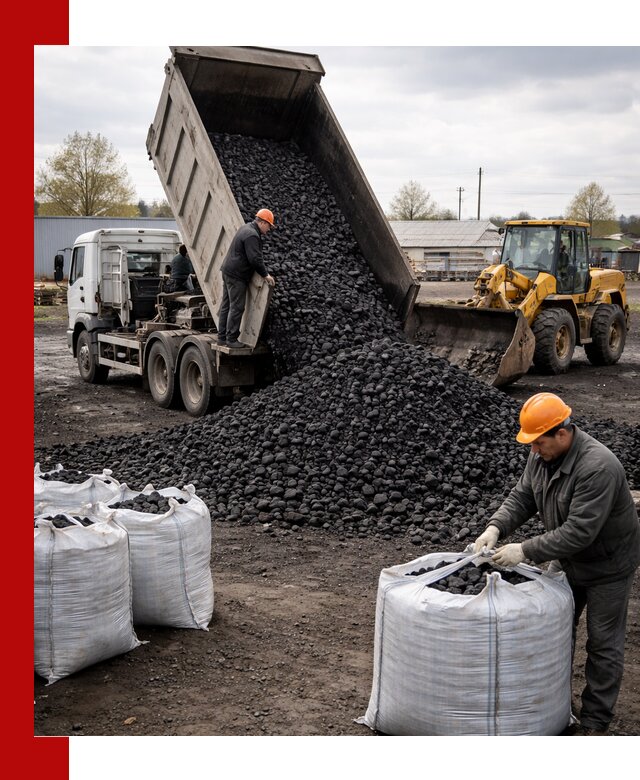 Доставка каменного угля в Набережных Челнах оптом и в розницу