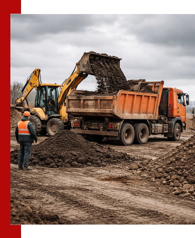 Вывоз грунта и строительного мусора в Набережных Челнах грузовыми самосвалами