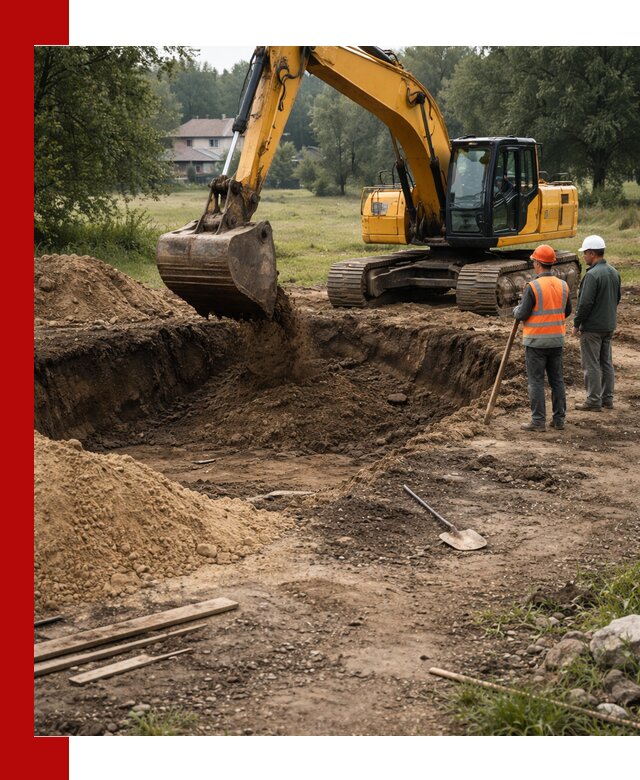 Рытье котлована под фундамент в Набережных Челнах (быстро и недорого)