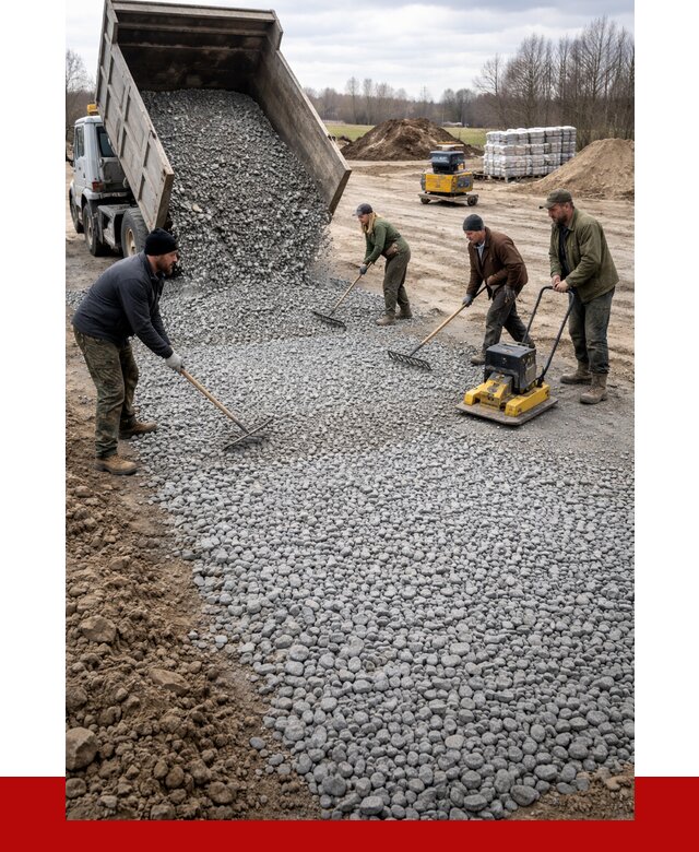 Устройство щебеночной подушки в Набережных Челнах от 4571 р. ПРОНЕРУДНбр