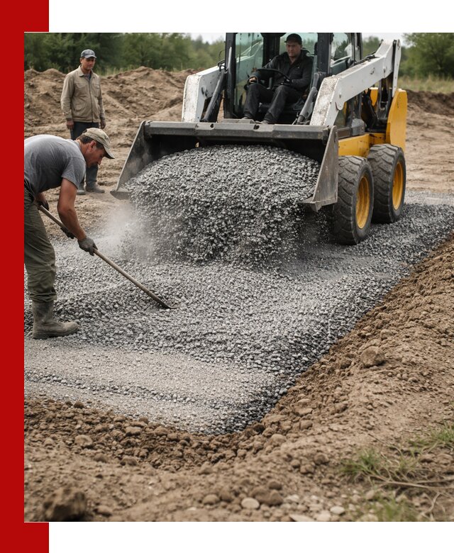 Устройство щебеночной подушки в Набережных Челнах для дорог и фундаментов